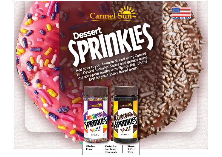 Carmel Sun Dessert Sprinkles