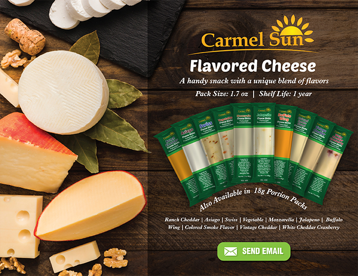 Carmel Sun Flavored Cheese